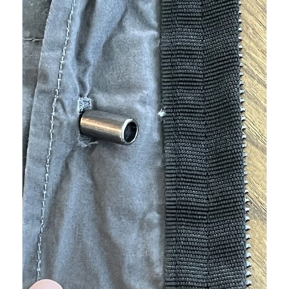 Zara‎ Man Jacket Lightweight Sz M Gray Conch Waist Zipper Snap Button Hood - Picture 7 of 14